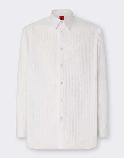 Ferrari Chemise en popeline rayée Optical White 21176f