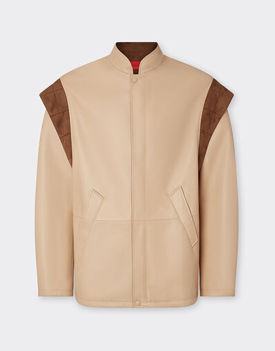 Ferrari Jacket in semi-matte nappa leather Chalk 22498f