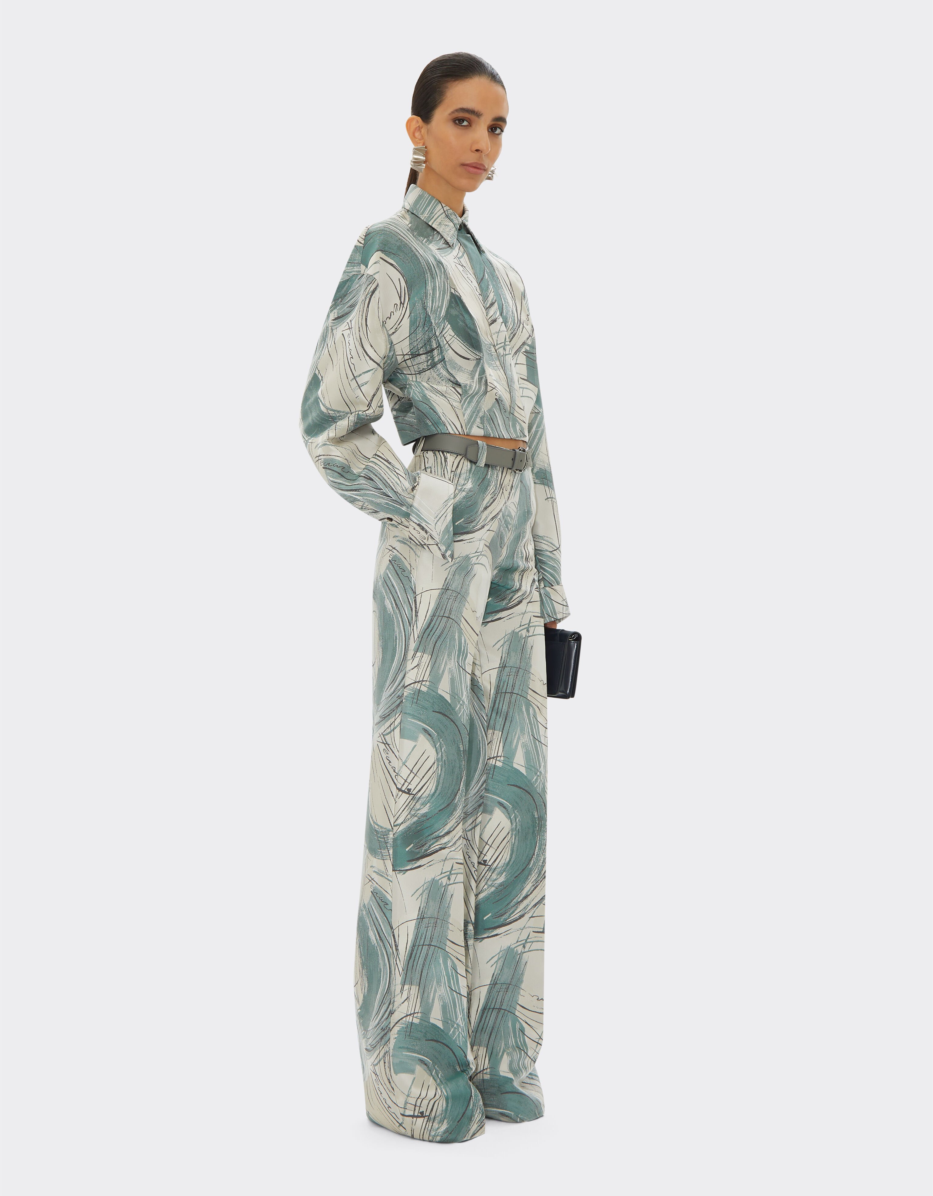 Ferrari Jacquard trousers with brushed motif Ecru 21769f