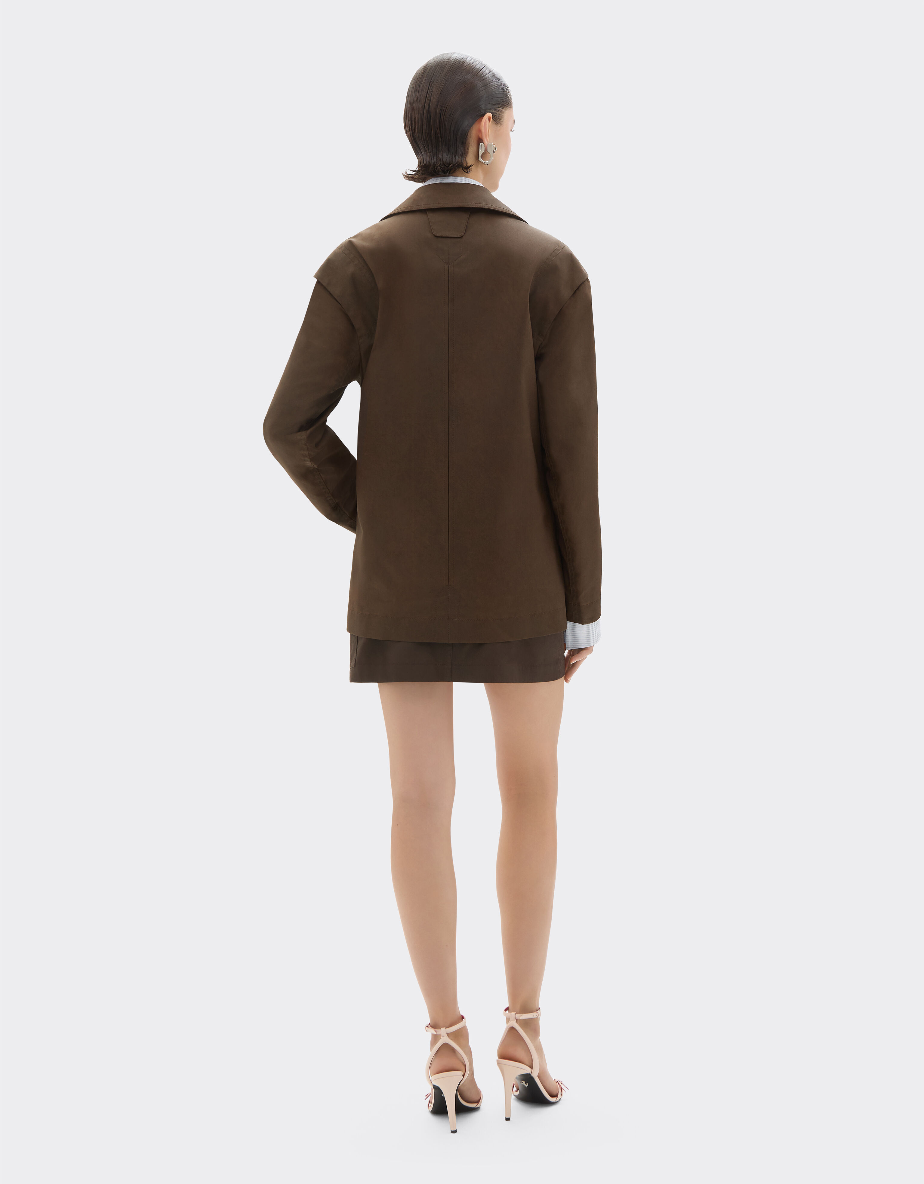 Ferrari Technical gabardine jacket with a vintage effect Khaki Green 49926f