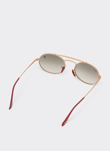 Ferrari Ray-Ban for Scuderia Ferrari RB3775M in rose gold metal with light grey gradient lenses Silver LA0EFf