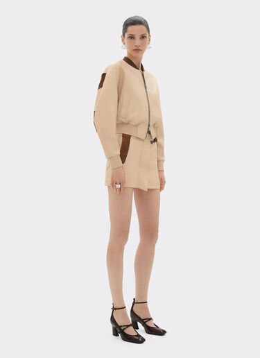 Ferrari Bomber jacket in nappa and suede Chalk 22659f
