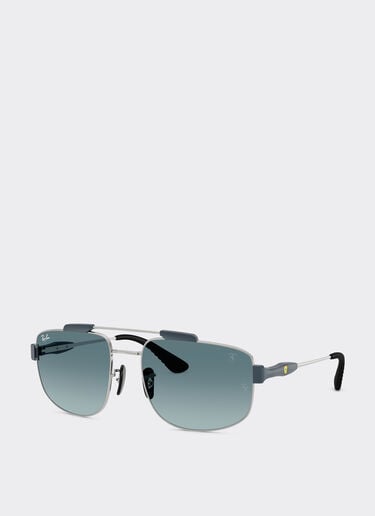 Ferrari Ray-Ban pour Scuderia Ferrari RB3789M en métal argenté avec verres bleus dégradés gris Silver LA0JMf