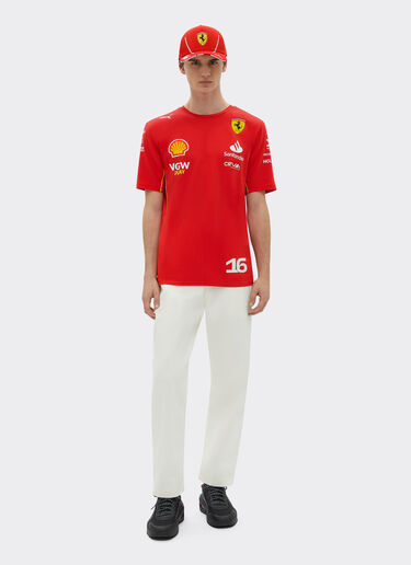 Ferrari 2024 Scuderia Ferrari Team Replica Leclerc T-shirt Rosso Corsa F1146f
