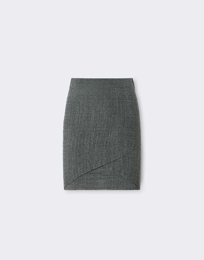 Linen-blend mini skirt Ferrari Linen-blend mini skirt Grey CKWSK0007KLI0005f