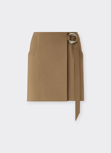 Ferrari Technical cotton skirt Khaki Green 50064f