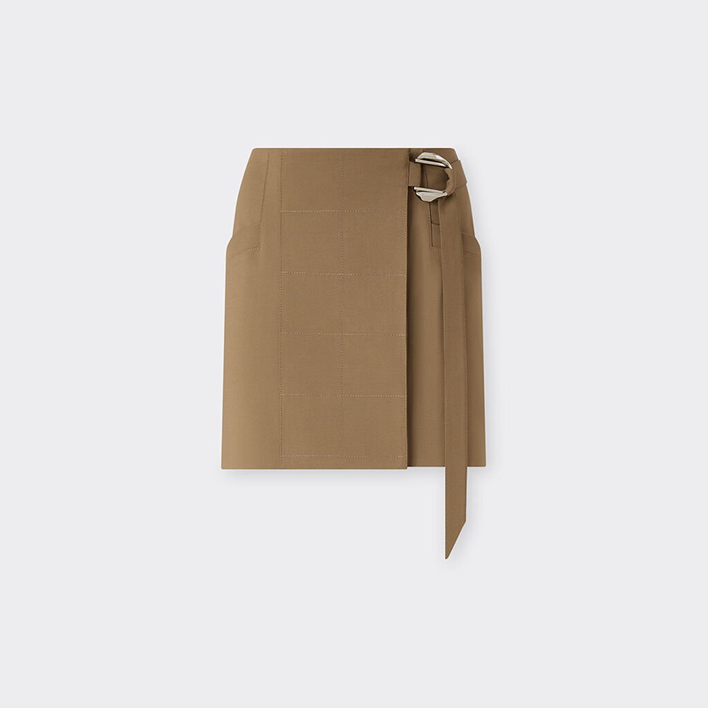 Ferrari Technical cotton skirt Khaki Green 50064f
