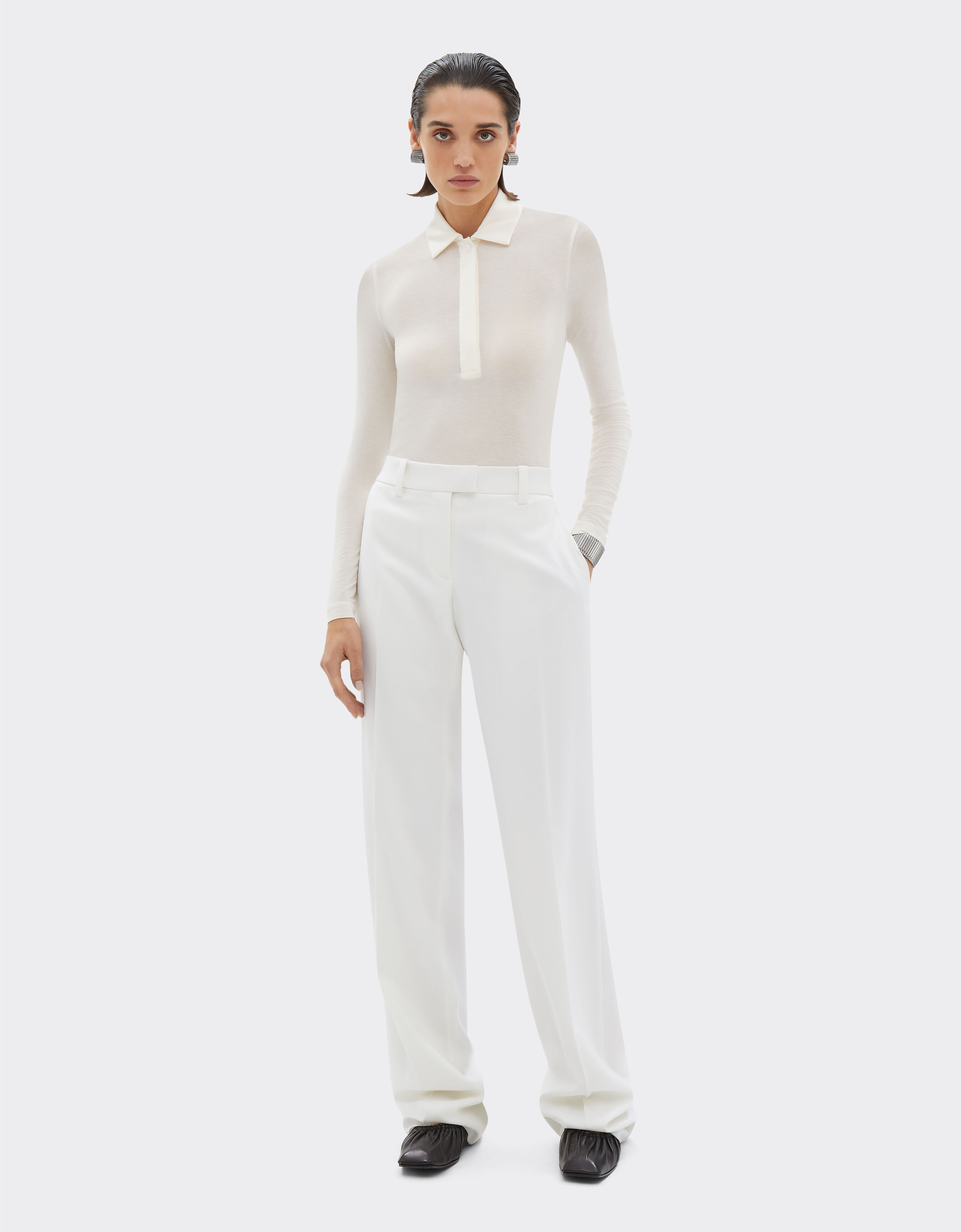 Ferrari Wool foulé trousers Ivory 20991f