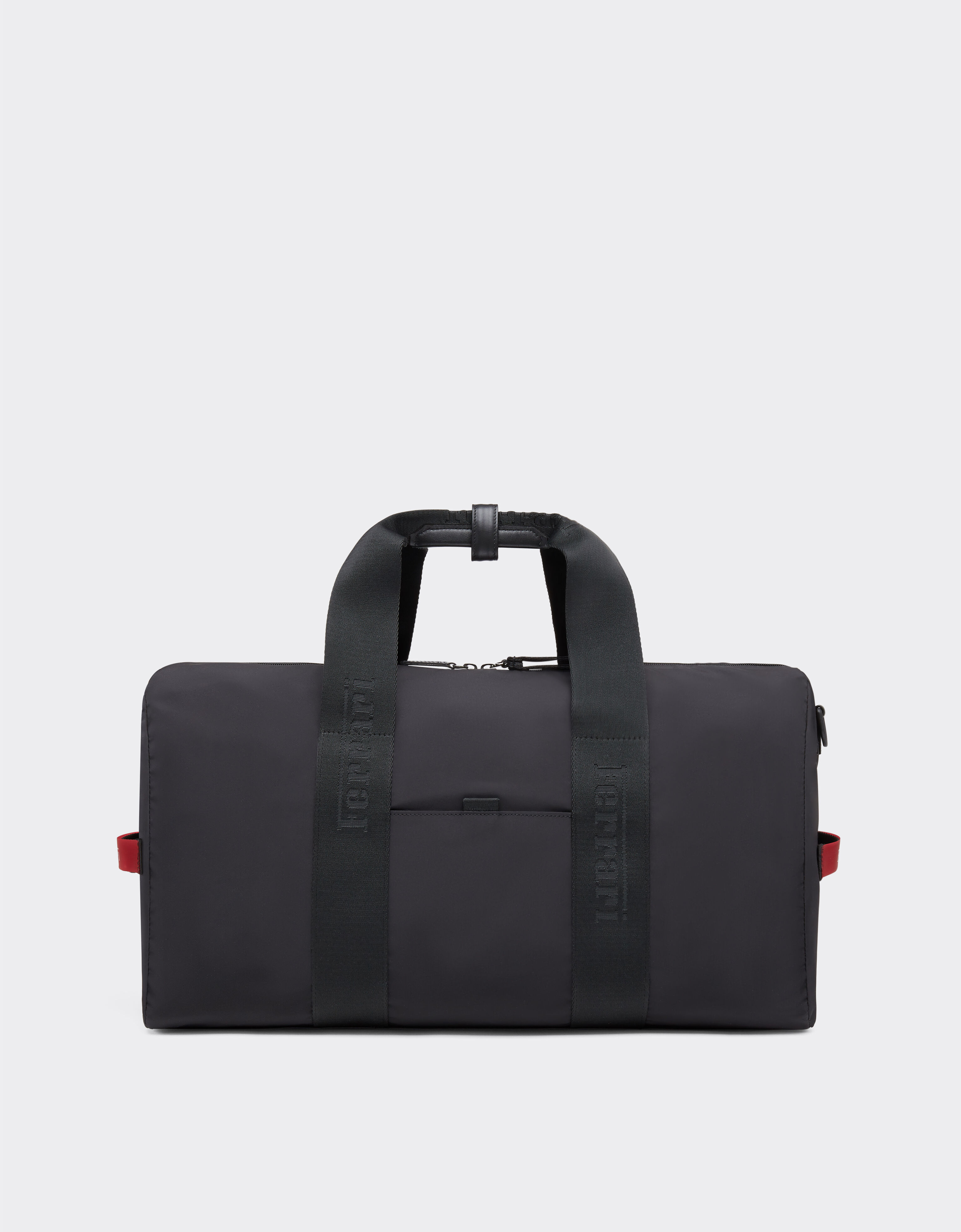 Ferrari 法拉利徽标缎带尼龙行李袋 黑色 20583f