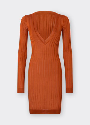 Ferrari Mini robe en maille de soie Cuir 22163f