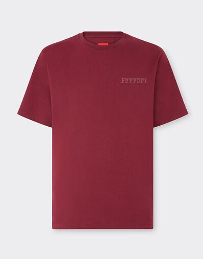 Ferrari Cotton T-shirt with Ferrari logo Mahogany 21163f