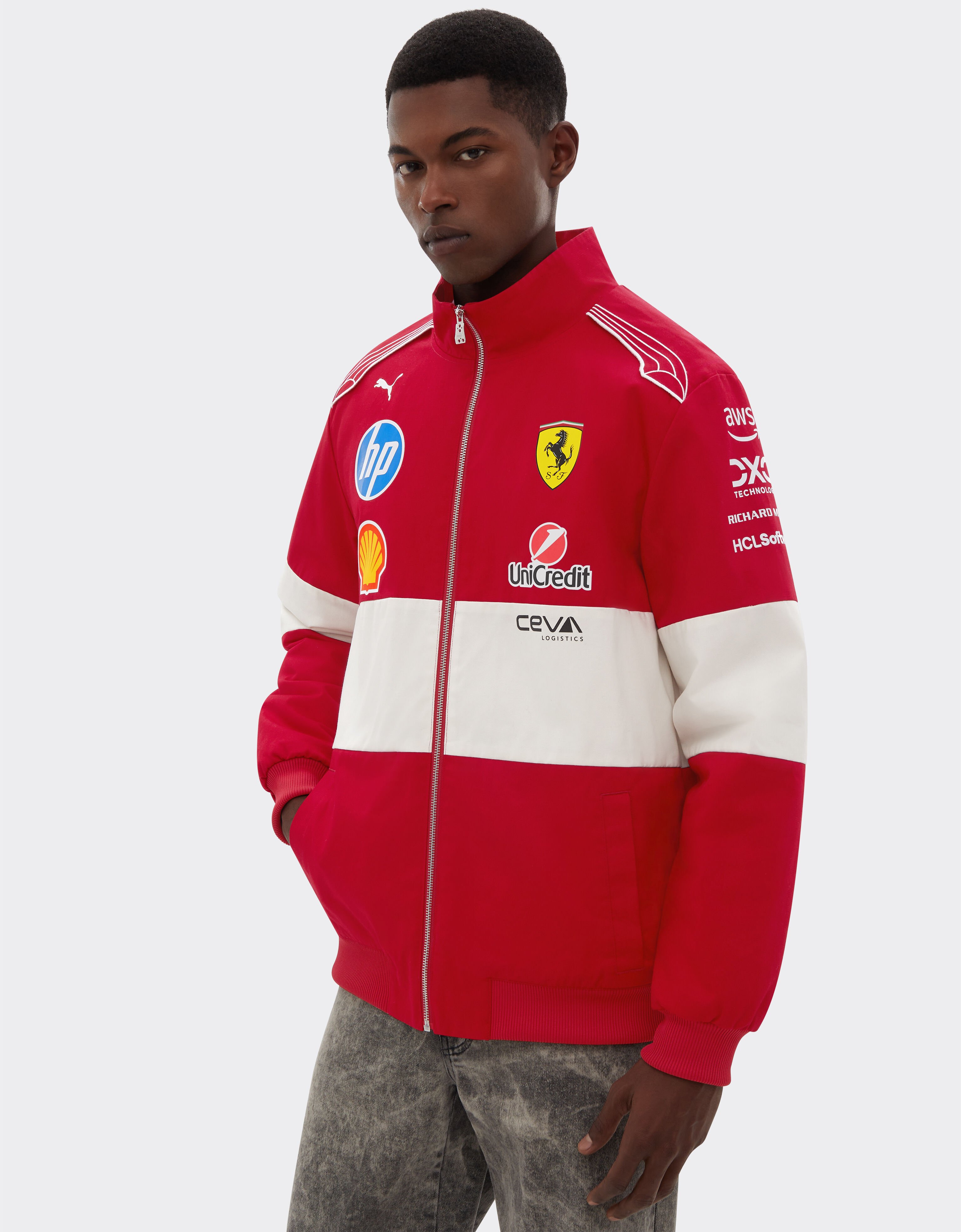 Ferrari Puma for Scuderia Ferrari HP 2025 Team jacket Red LA033f