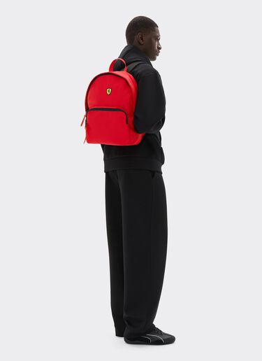  Technical fabric backpack with Ferrari Scudetto Rosso SBNBP0002HMM0017f