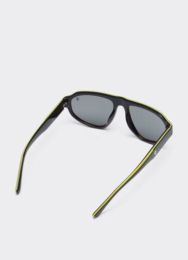 Ferrari Ray-Ban for Scuderia Ferrari 0FZ6027 en acetato negro y amarillo con lentes grises oscuras MULTICOLOR LY0SG1434EXT0001f