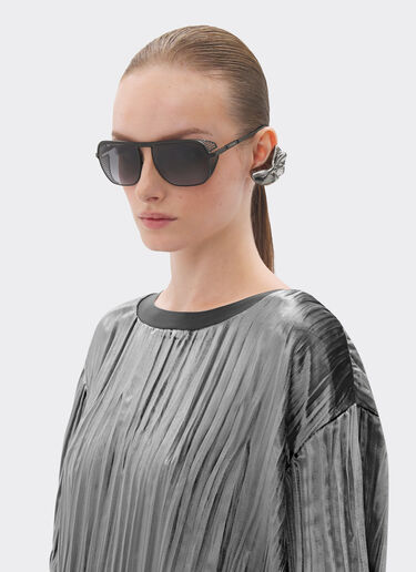 Ferrari Ferrari sunglasses in matt black titanium with polarised grey gradient lens Black Matt F1524f