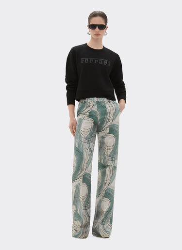 Ferrari Jumper with contrast Ferrari maxi lettering Black 20296f