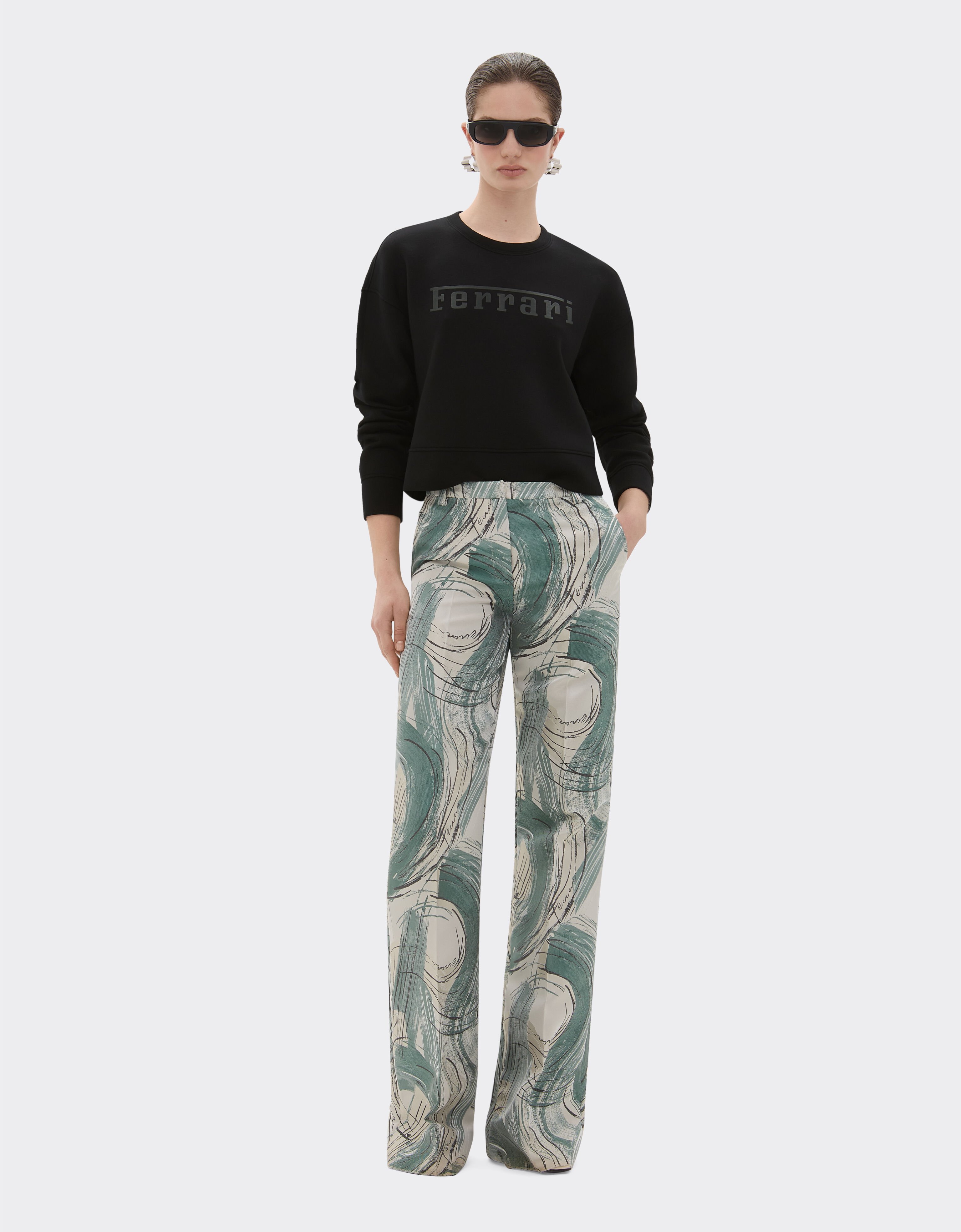 Ferrari Jumper with contrast Ferrari maxi lettering Black 20296f