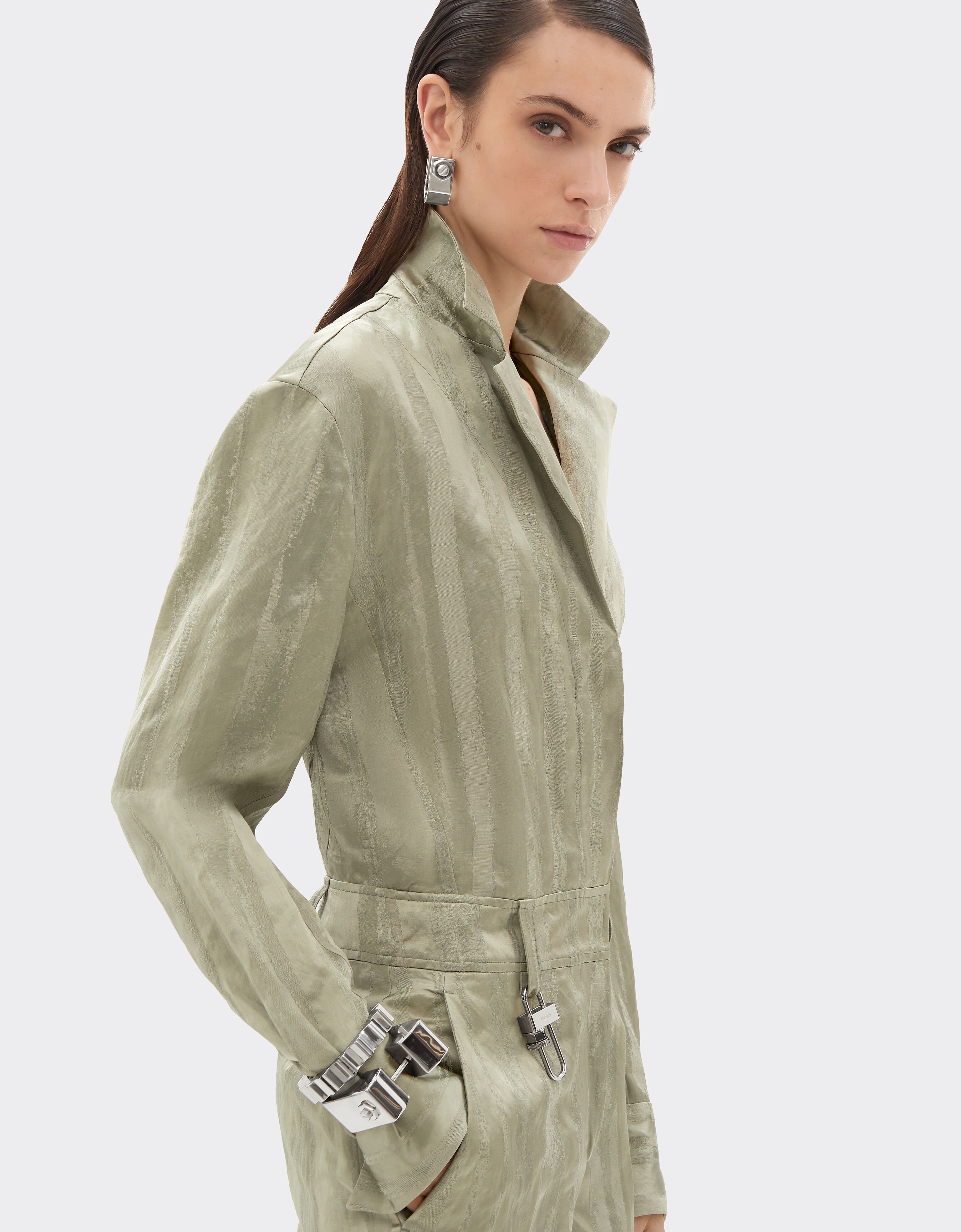 Striped jacquard jumpsuit Ferrari Striped jacquard jumpsuit Khaki Green 50046f