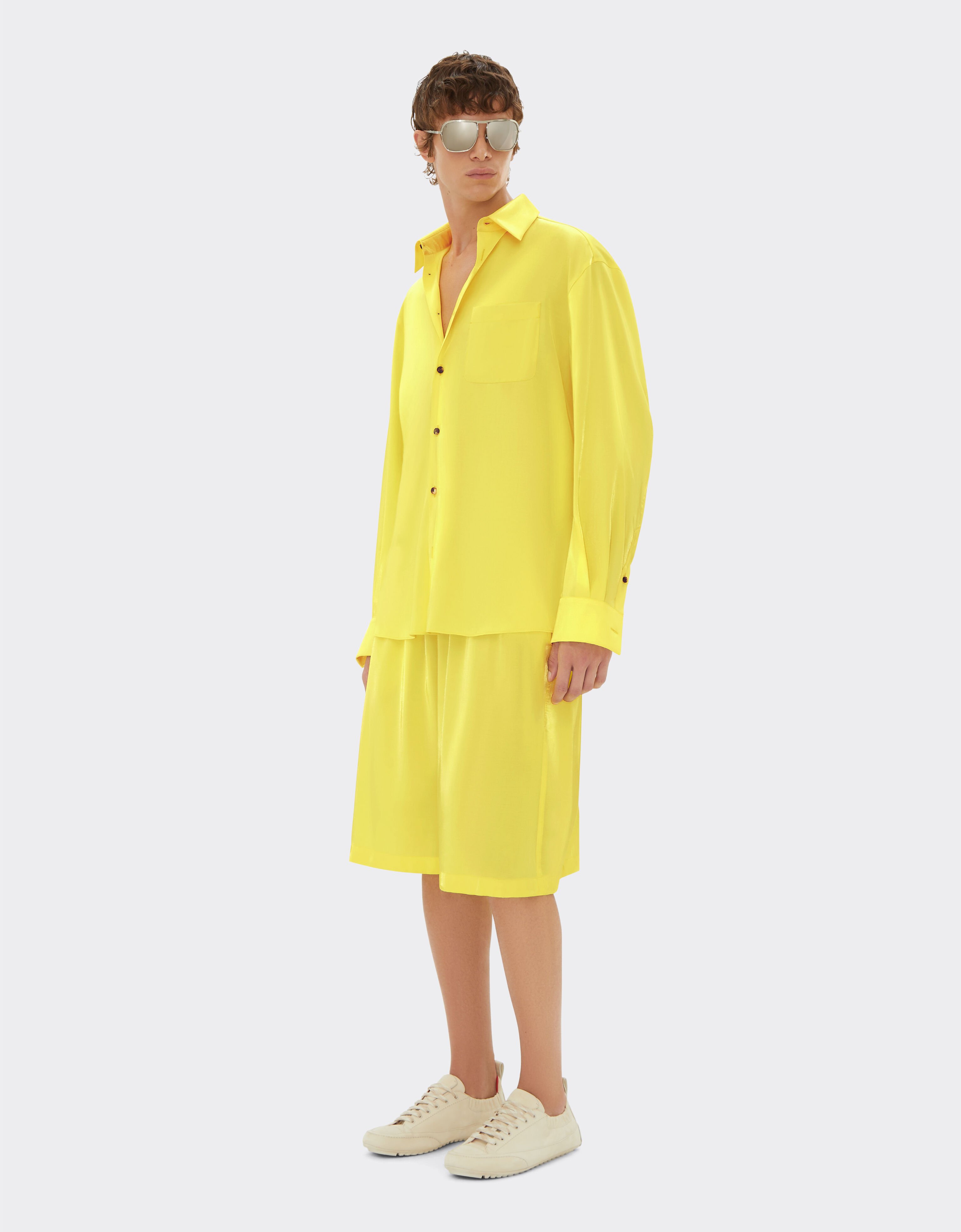 Ferrari Short trousers in shiny viscose Giallo Modena 21875f
