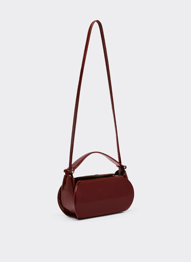 Ferrari Dino top handle bag in glossy leather Ferrari Ferrari Dino top handle bag in glossy leather Cherry 49140f
