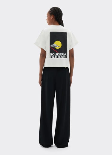  T-Shirt mit Scuderia-Ferrari-Grafik Avorio SJWTH0084JCO0024f