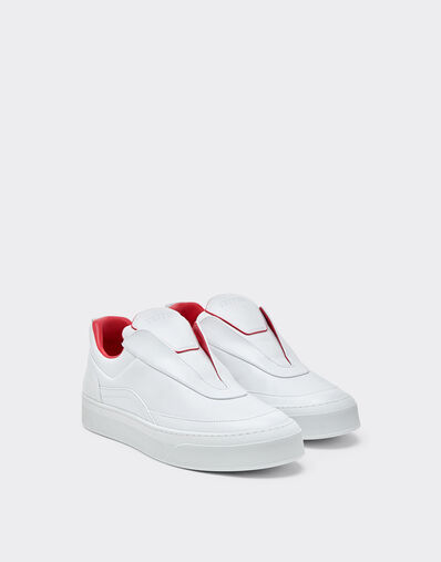Ferrari Nappa leather trainers with embossed logo Bianco Ottico CSMSN0001XL00004f