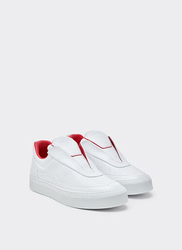 Ferrari Nappa leather trainers with embossed logo Bianco Ottico CSMSN0001XL00004f