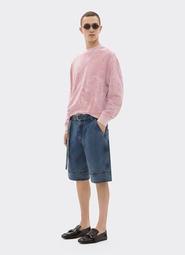 Sweatshirt in terry jacquard with Cavallino Dots pattern Ferrari Sweatshirt in terry jacquard with Cavallino Dots pattern Wisteria 22750f