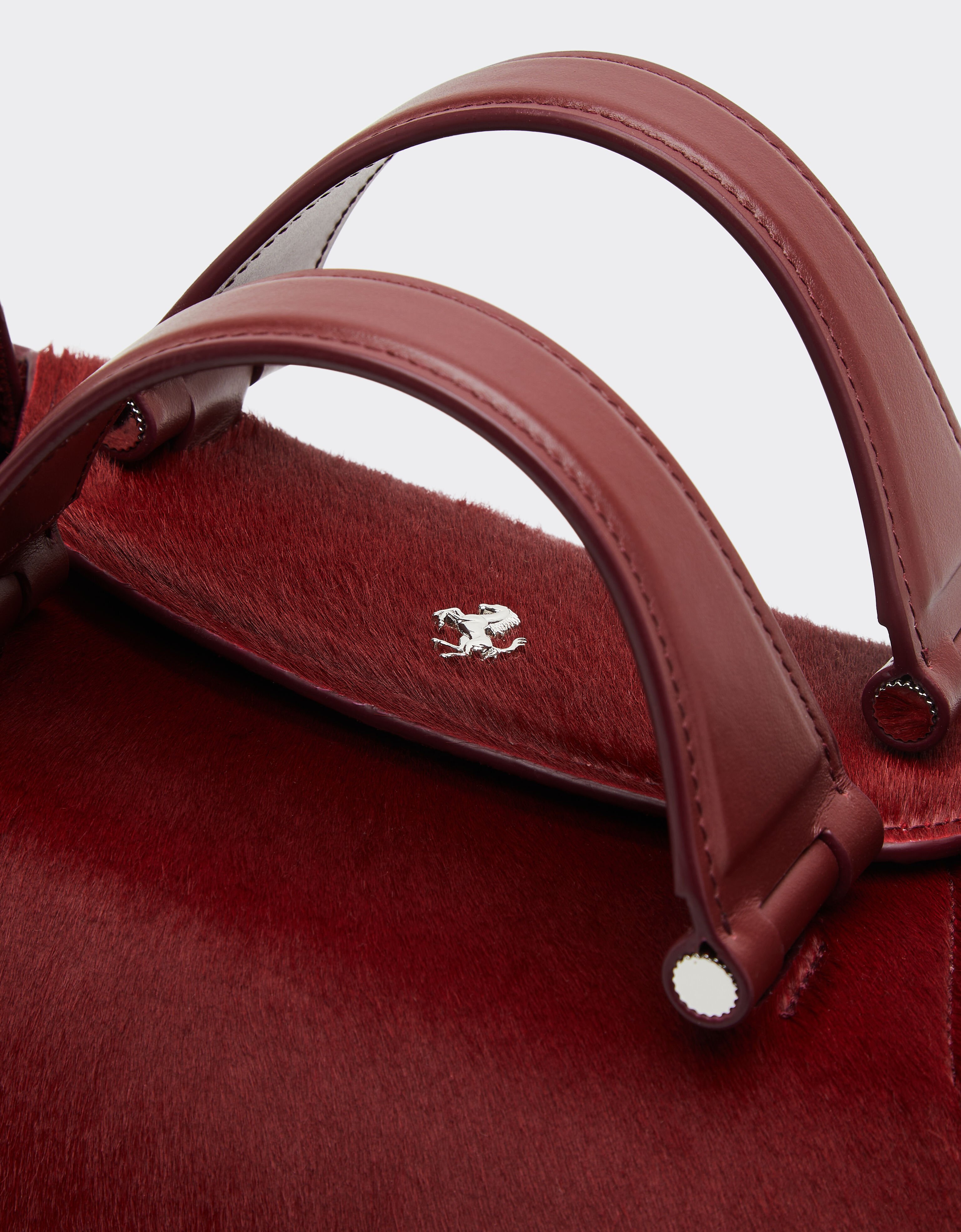Ferrari La Ferrari Dino bowling bag in cowhide Cherry 49767f