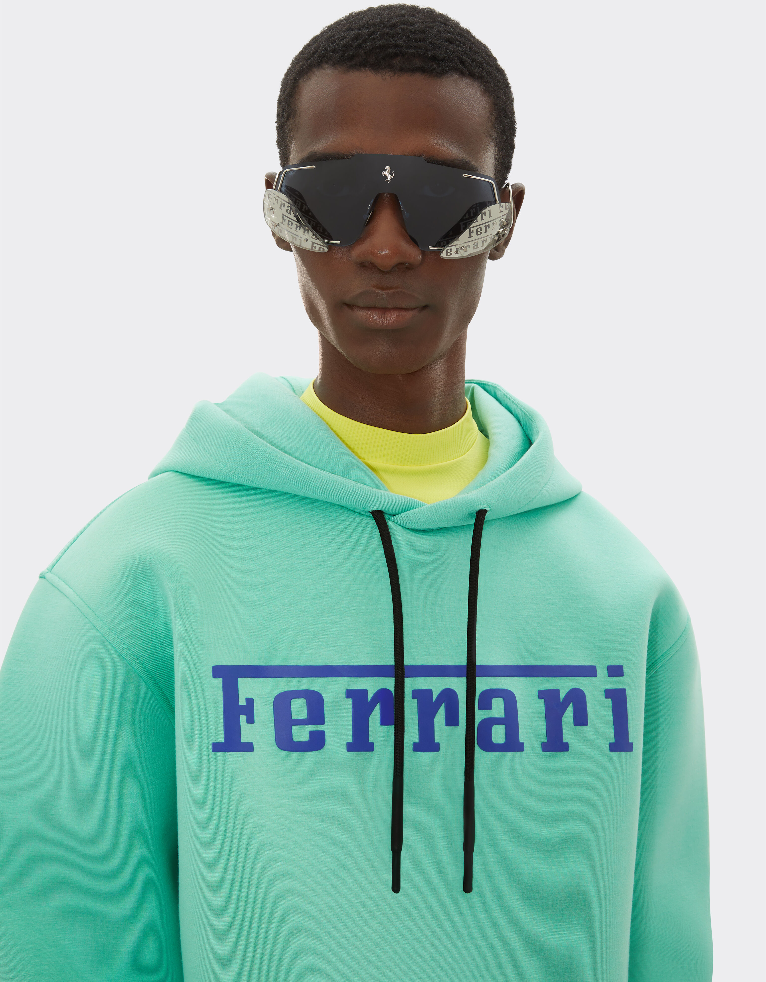 Ferrari Scuba knit sweatshirt with contrast Ferrari logo Aquamarine 47819f