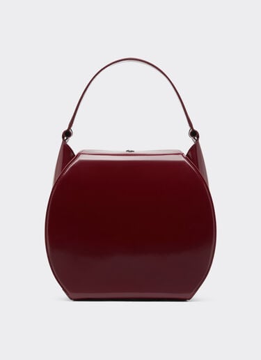 Ferrari Ferrari Dino hobo bag in shiny leather Cherry 49141f