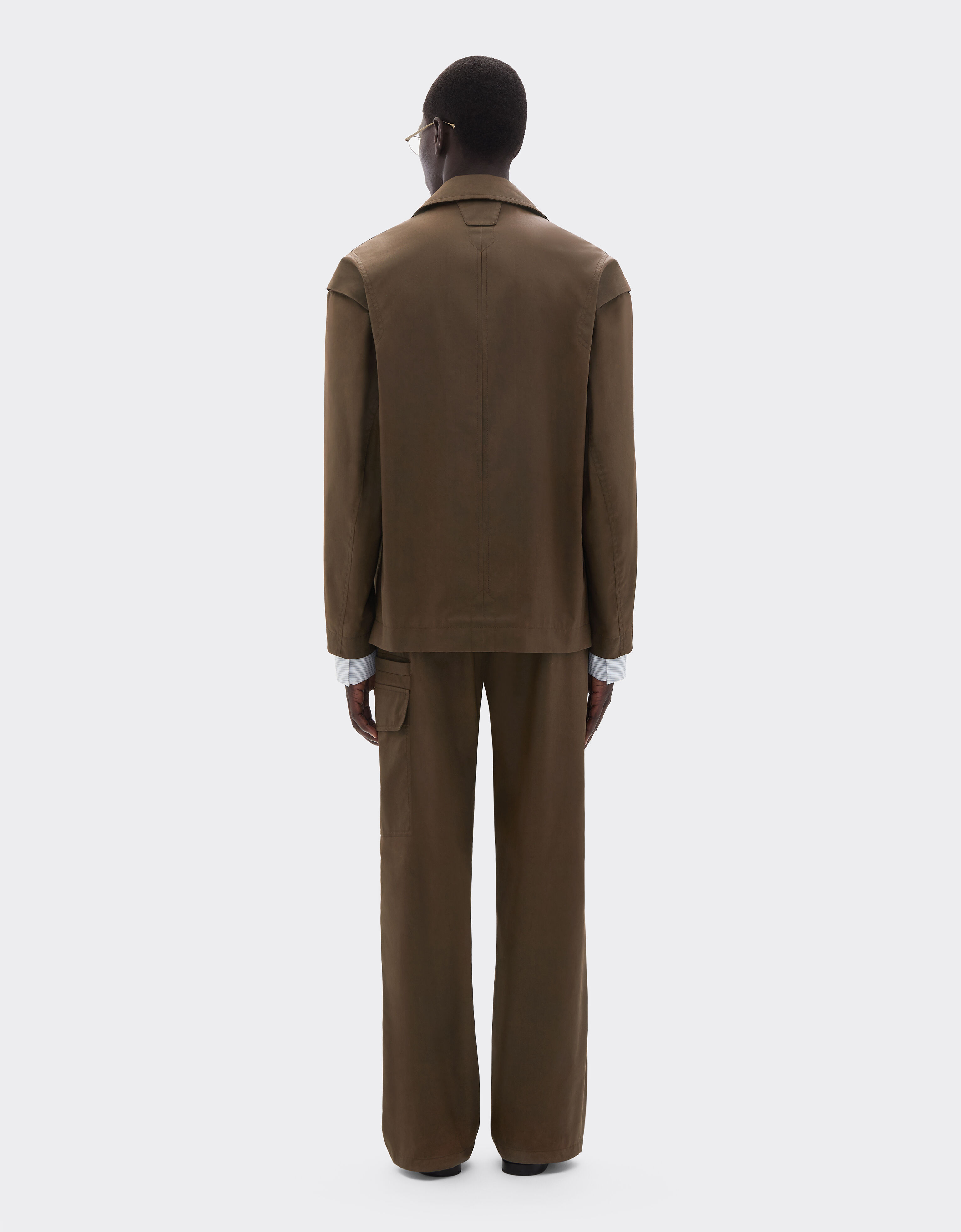 Ferrari Technical gabardine jacket with a vintage effect Khaki Green 49921f