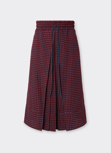 Ferrari Wool and viscose skirt with Vichy pattern Cherry 22649f