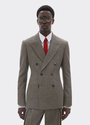 Double-breasted blazer in mélange wool Ferrari Double-breasted blazer in mélange wool Anthracite 49808f