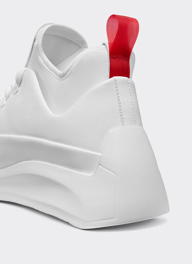 Ferrari Piloten-Sneaker aus Glattleder Optisch Weiß 20670f