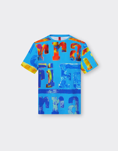 Ferrari T-shirt with all-over Graffiti Multicolor print Navy 22763fK