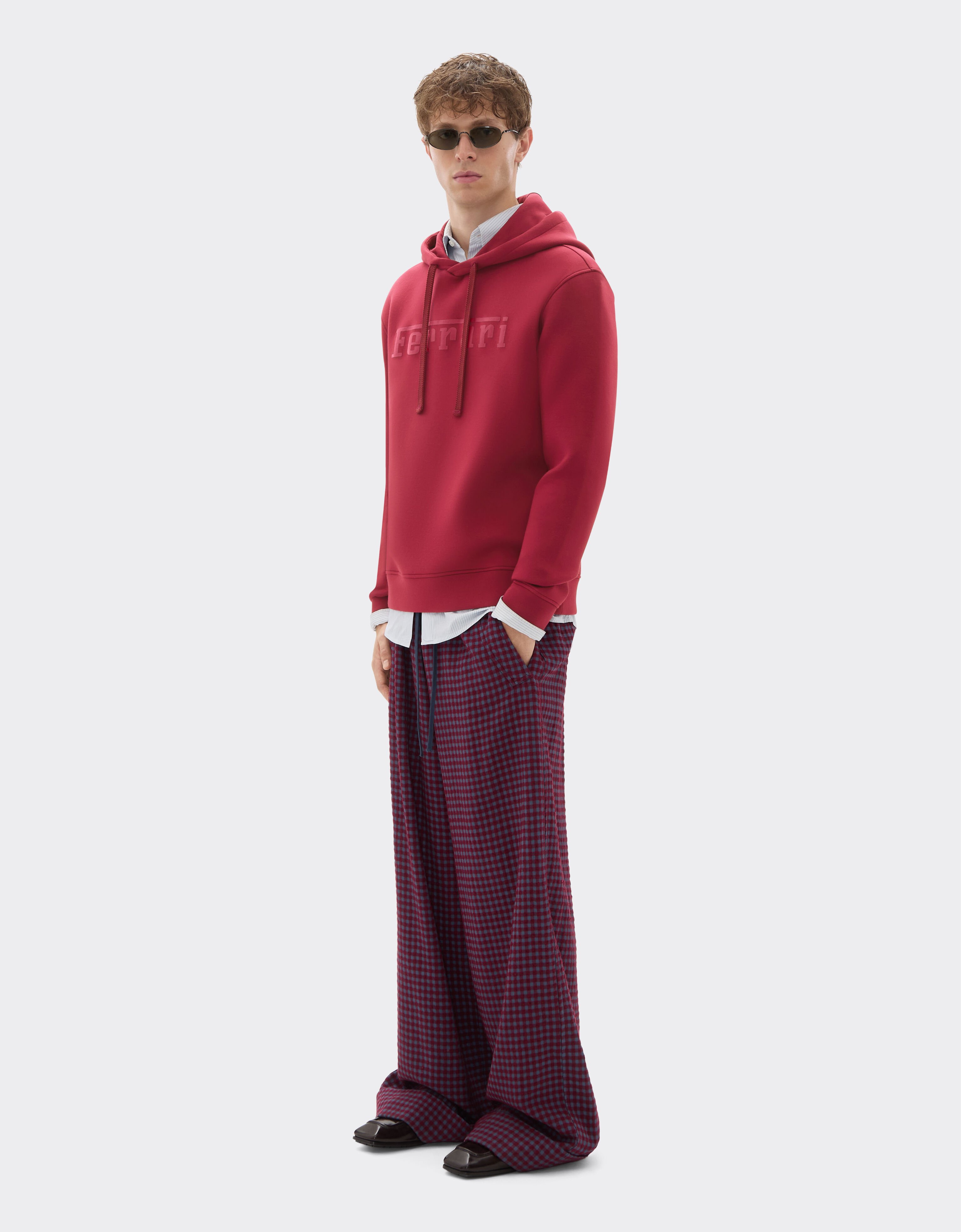 Ferrari Hooded sweatshirt in scuba Cherry 49280f