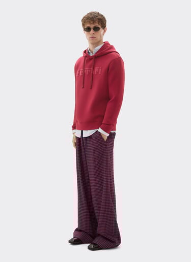 Hooded sweatshirt in scuba Ferrari Hooded sweatshirt in scuba Cherry 49280f