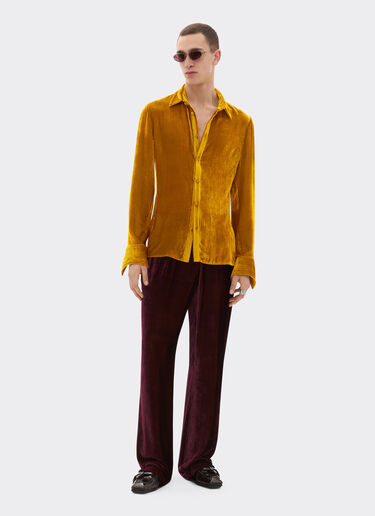 Chemise en velours côtelé brillant Ferrari Chemise en velours côtelé brillant Or 22620f