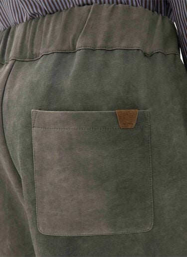 Pantalones cortos de cady con efecto lavado Ferrari Pantalones cortos de cady con efecto lavado Olive green CWMTR0038WVI0005f