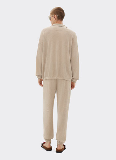 Ferrari Cardigan in cotton-blend fabric Ecru 21836f