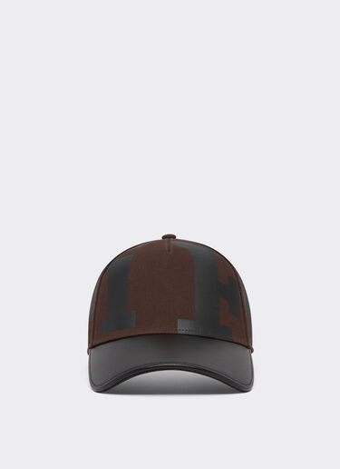 Ferrari Casquette de baseball en coton et cuir Dark Brown 21346f