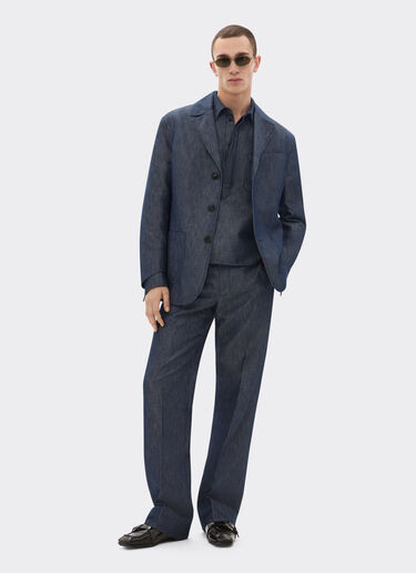 Ferrari Blazer in denim effect tricotine Dark Denim 22443f