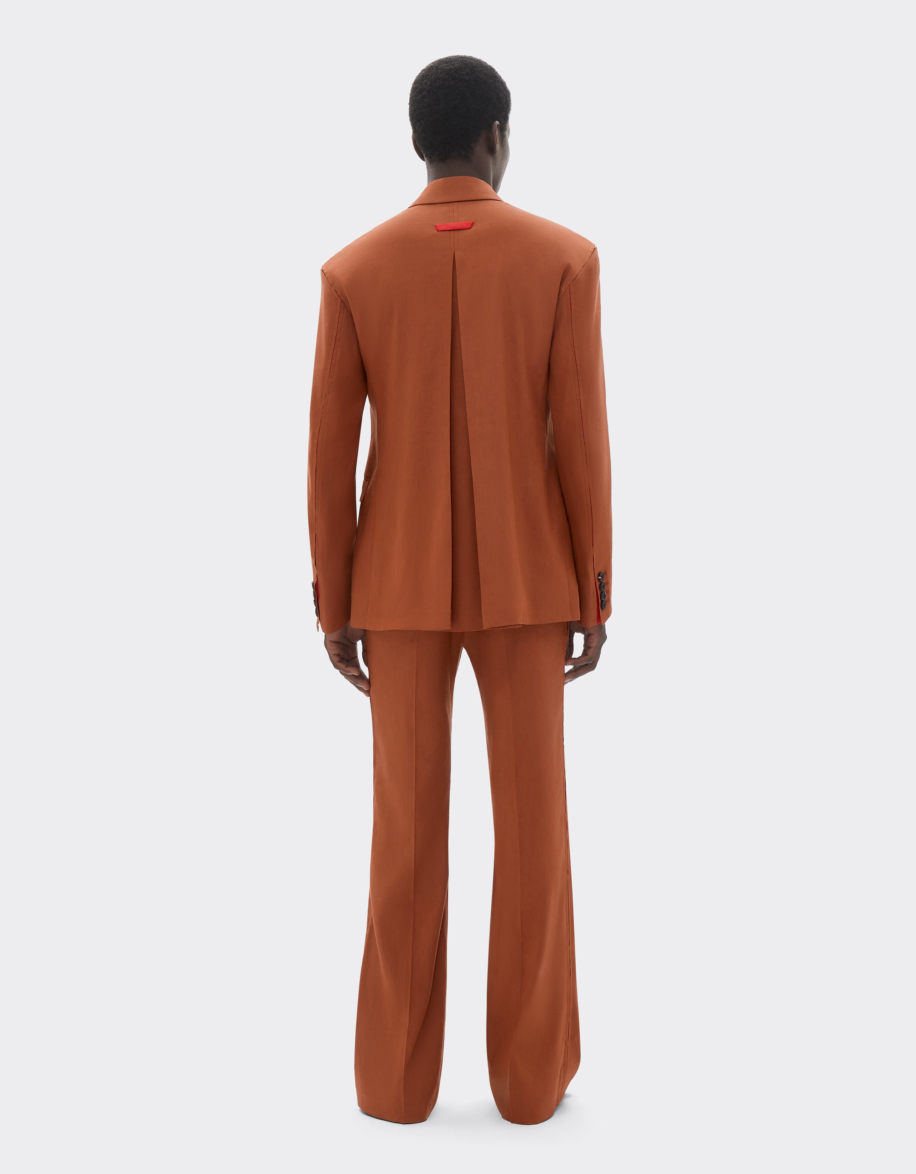 Ferrari Blazer in linen and viscose gabardine Tabacco 22088f