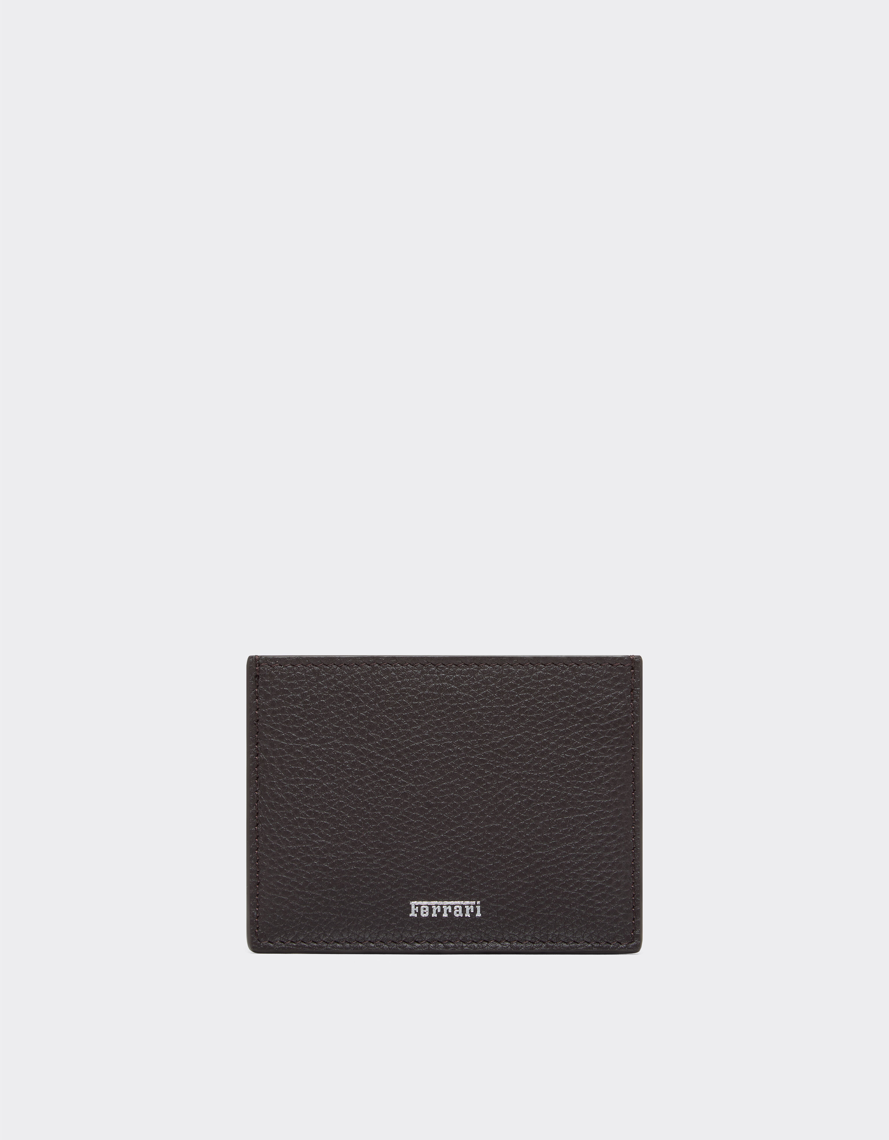 Ferrari Leather card holder Marrone Scuro 50625f