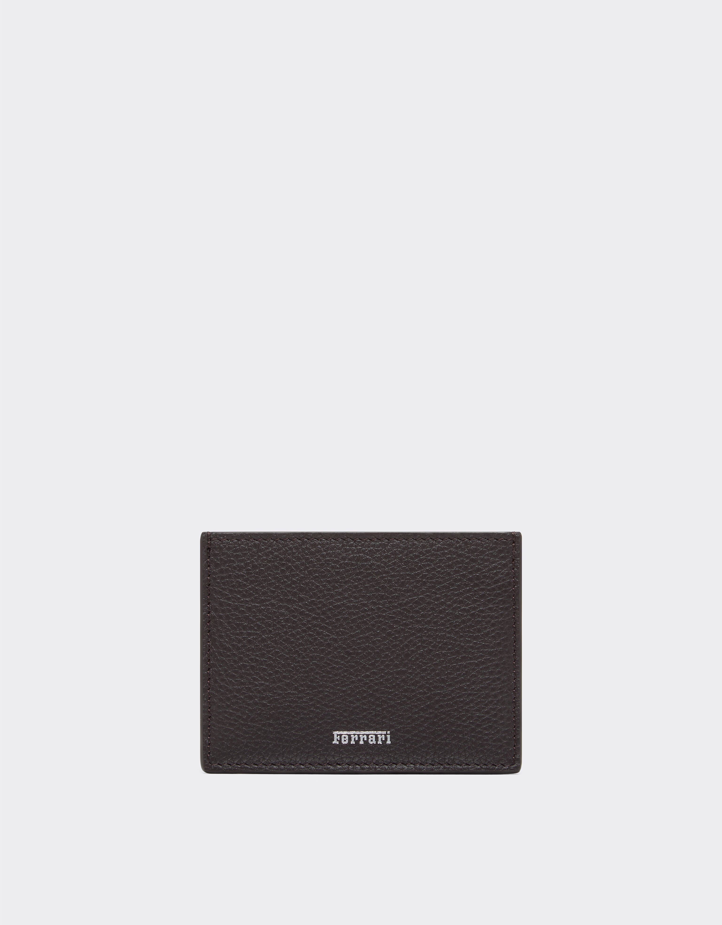 Leather card holder Ferrari Leather card holder Marrone Scuro 50625f