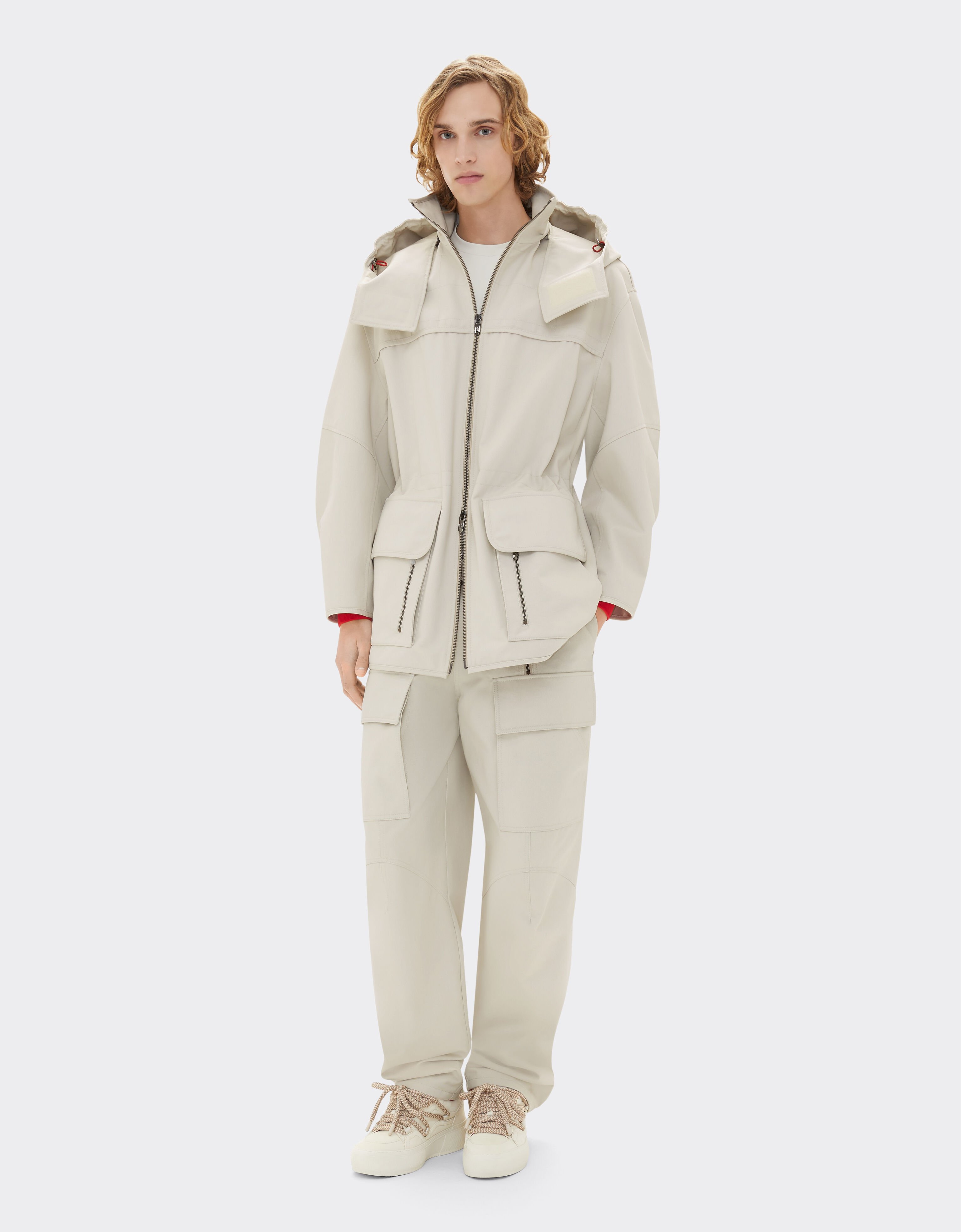 Ferrari Ferrari x Charles Leclerc hooded parka Ecru 22260f