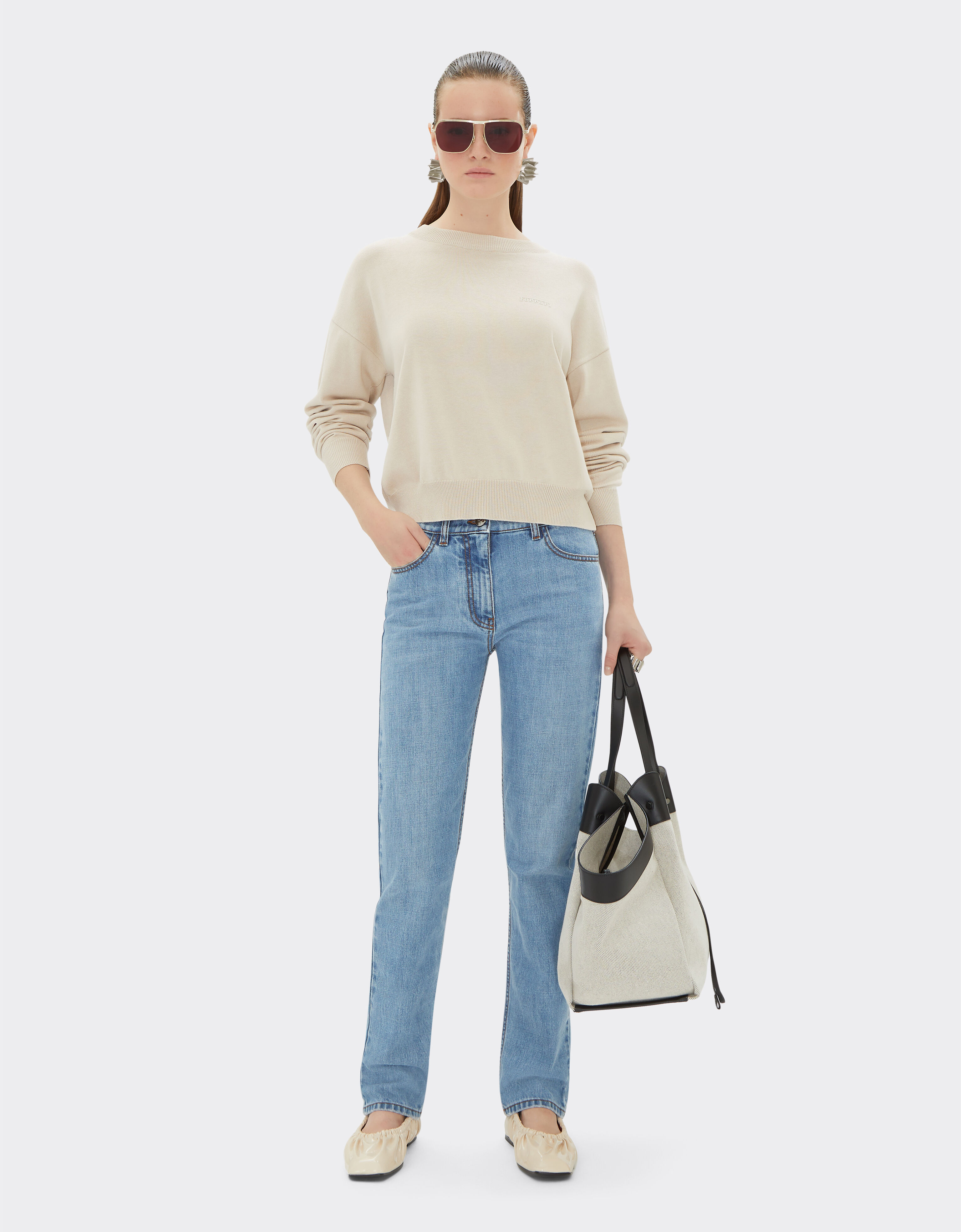 Ferrari Five-pocket denim trousers Light Denim 22230f