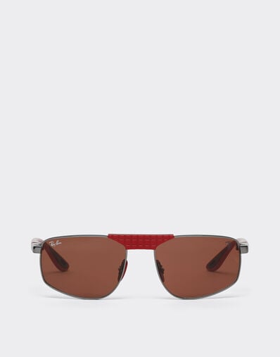 Ferrari Ray-Ban for Scuderia Ferrari RB3776M in and red metal with red lenses Gunmetal LA0EIf