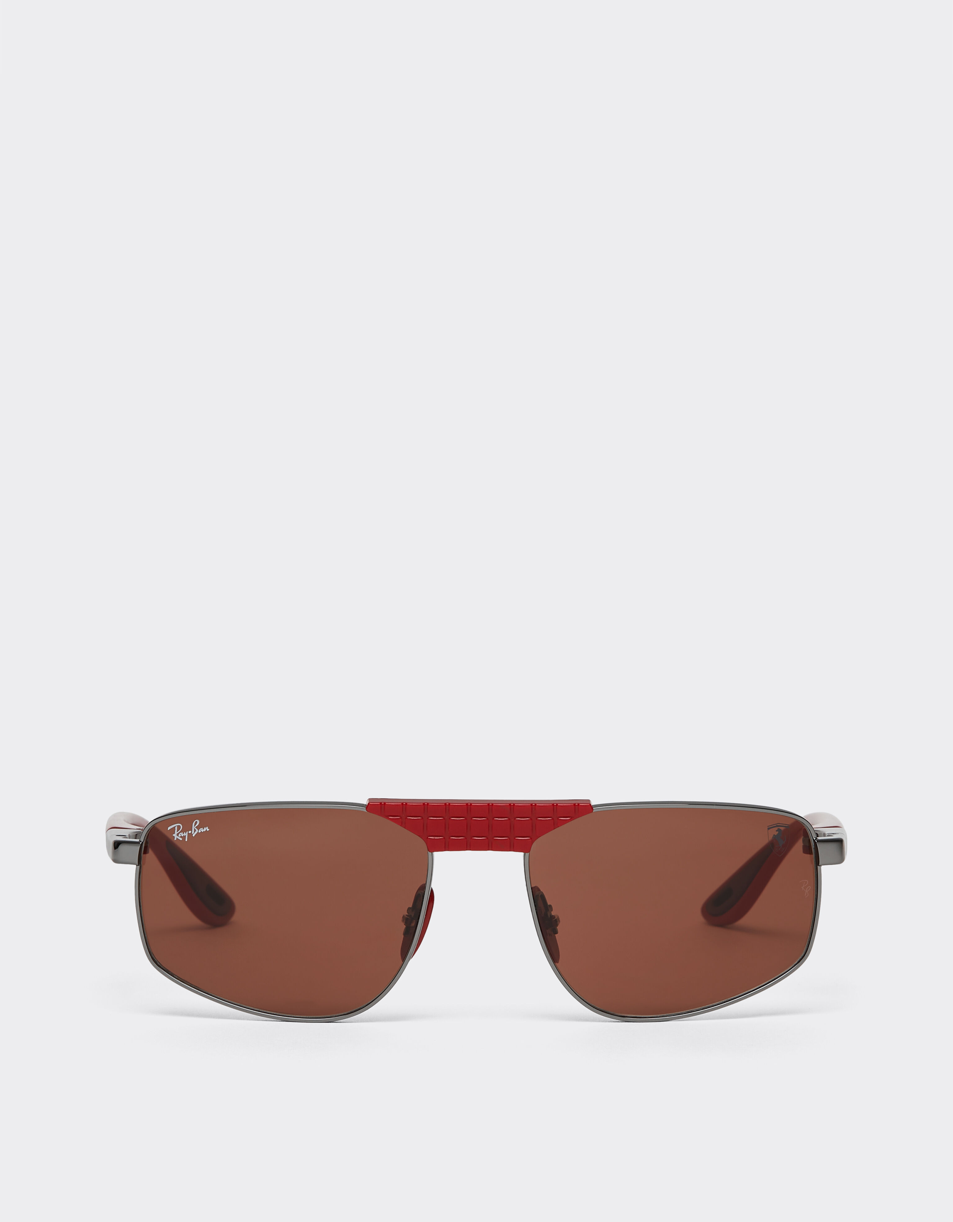 Ferrari Ray-Ban for Scuderia Ferrari RB3776M in and red metal with red lenses Gunmetal LA0EIf